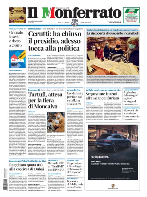 Il Monferrato - Edizione 79 del 22/10/2021